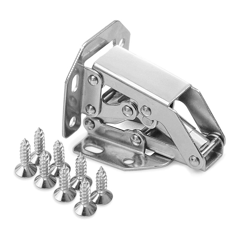 8 x Screw-On Hinges with Spring Opening Angle 90° Cupboards