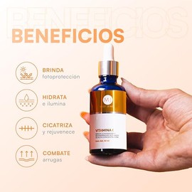 MIST JEWEL - HYDRA - Suero vitamina C + Acido hialuronico + VIt E facial + Rosa mosqueta hidratante y protector piel | Serum con Efecto reparador y pr