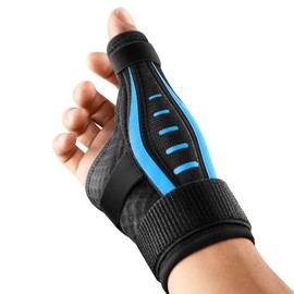 FULDAY Thumb Brace Right and Left Hand, Ergonomic Thumb CCD Joint Bandage, Breathable Thumb Splint, Thumb Orthosis for Osteoarthritis, Tendonitis, Snap Thumb (M Blue)