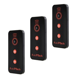 Foto&Tech IR Wireless Remote Control with Video Photo Modes Compatible with Sony A7R IV III II A7III A9 A7 A7R A7S A6600 A6500 A6400 A6300 A6000 A65 A77 A99 A900 A700 A580 NEX-7 NEX-6 (3 Pieces)
