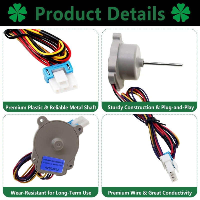 EAU65058318 Refrigerator Freezer Fan Motor Assembly DC12V 1A Fit for