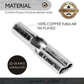Conext Link QDUF-187R25 Uninsulated Quick Disconnect Terminal Female 25 Pack (0.187", 22-18 Gauge)