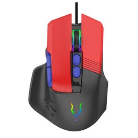 Econo EliteForce 9D Gaming Mouse Wired USB Gaming Mouse with Optical Mouse Switches 8 Programmable Buttons, Adjustable RGB Modes 12000 Dpi for PC/Mac/Laptop Gamer Polling Rate 1000Hz