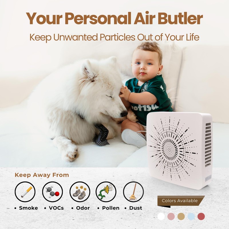 EBTMINIBOT Air Purifier Dual Filter Replacement - H13 HEPA +
