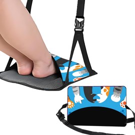 Muemigai Airplane Footrest Adjustable Feet Rest for Plane Travel Easy to Use Foot Hammock Airplane Travel Essentials Portable Light Leg Hammock for Plane Travel Accessories for Adult(Cat paw)