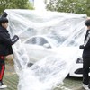 Moyishi 4pcs Disposable Clear Car Cover Rain Dust Garage Cover