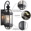 Milaii Outdoor Light Fixture 17" Copper Exterior Wall Lights Black
