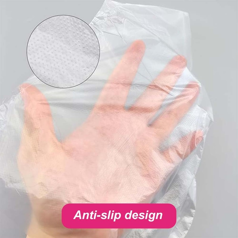 100 calzini usa e getta in plastica con adesivi, fodere