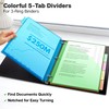 Dunwell 5-Tab Dividers for 3-Ring Binders (5 Count), 5 Bright