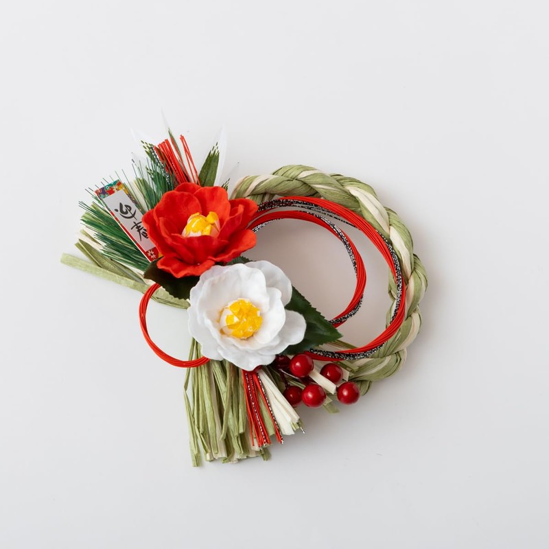 Hideshime MD-04A Shimenawa, Stylish, New Year Decoration, Modern Wreath (Tsubaki),