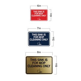 Signs ByLITA Classic Framed This Sink Is For Mop Cleaning Only Sign (azul) - M