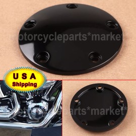 Unbranded Gloss Black Timing Points Cover for Harley Twin Cam Softail Dyna Touring Models