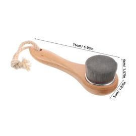 minkissy Wood Handle Face Cleansing Brush With Soft Bristle Exfoliating And Massaging Tool For Deep Cleaning Exfoliating Facial Brush