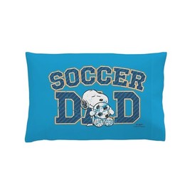 CafePress Snoopy Soccer Dad Full Bleed Pillow Case Standard Size Pillowcase, Lumbar Pillow Cover Fleece
