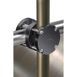 4smile Parasol Holder Balcony Railing - Aluminium Parasol Balcony Holder - Umbrella Holder SunnyFox, Sturdy Universal Talent, Holds Any Balcony Umbrella, Black