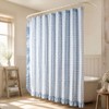 Whaline Gingham Ruffled Shower Curtain 72 x 72 Inch Blue