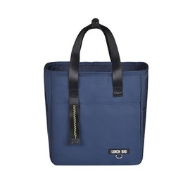 Nanxson Insulated Lunchbox Reusable Leakproof Lunch Tote Bag Bento Cooler Bag with Bottle Holder and Side Pockets (11L,B Navy)