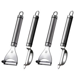 4PCS Potato Peeler, Vegetable Peeler, Orange Citrus Peeler, Ergonomic Non-Slip Handle, Sharp Blade Stainless Steel, Kitchen Vegetable Potato Peeler, Multifunctional Good Grip Apple Peeler (Style A)
