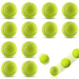 Beihre Tennis Balls, Pack of 12 Leisure Tennis Balls Advanced Training Tennis Balls Children Beginners for Tennis Lessons, Ball Machines and Dogs Play Equipment