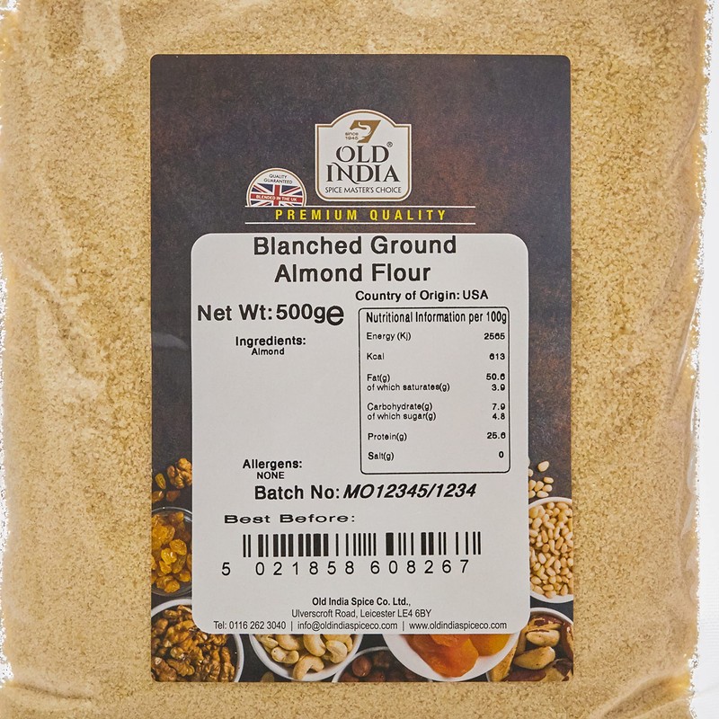 Old India Blanched Ground Almond Flour 500g