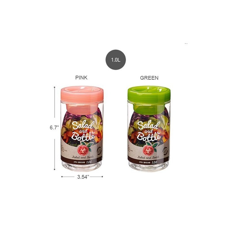 Komax Salad Bottle Set of 2, with Leak Proof Salad