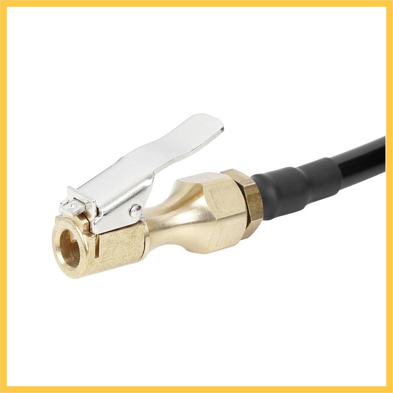 REPAIROCK Black Car Flexible Tire Inflator Hose with Locking Air