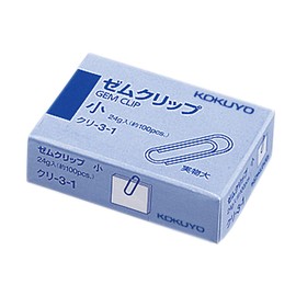 コクヨ クリップ ゼムクリップ 小(23mm) 約100本入 クリ-3-1