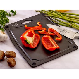 Mercer Culinary Composite Cutting Board-11 3/4" X 9 1/4", with Non Slip Feet and Juice Groove - Black