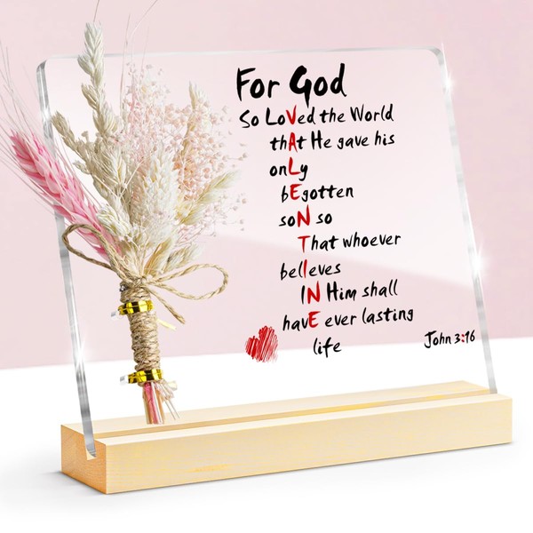 Valentines Day Gifts, Christian Valentines Decorative Sign, Bouquet Acrylic Sign