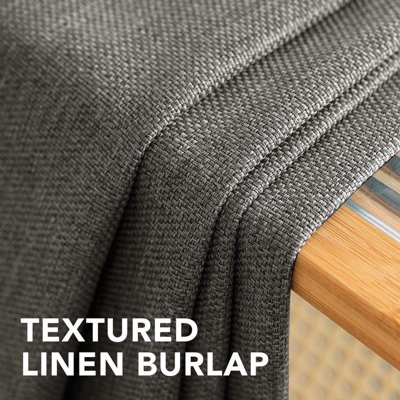 H.VERSAILTEX Linen Blackout Curtain 63 Inches Long for Bedroom/Living Room