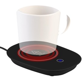 PEARL Coffee Warmer: USB Cup Warmer with Automatic and Keep Warm Function at 55°C (Coffee Cup Warmer, Cup with Keep Warm Function, Kettle)
