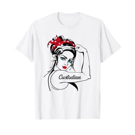 Custodian Rosie The Riveter Pin Up T-Shirt
