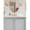 SORWDUERM 2 Pack Brushed Gold Cabinet Knobs Brass Kitchen Solid