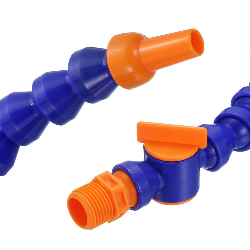 uxcell 4Pcs G1/2" Thread Flexible Water Oil Coolant Pipe Hose,