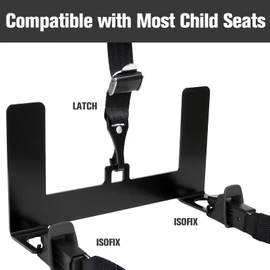 JHKLS Universal Child Seat Anchor Kit Safe Cars Seat Mount Bracket, Universal ISOFIX Latch Interface Bracket Steel Latch for Sedans, SUVs and MPVs, ISOFIX Belt Connector 332*68*134mm