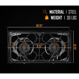 CONCORD Double Propane Burner, Outdoor 2 Burner Camping Stove