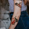 Oottati 2 Sheets Waterproof Arm Hand Temporary Tattoo Stickers 3D