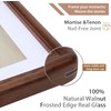 Gdfmsc 4x6 Picture Frame with Mat for 3x5, Natural Walnut