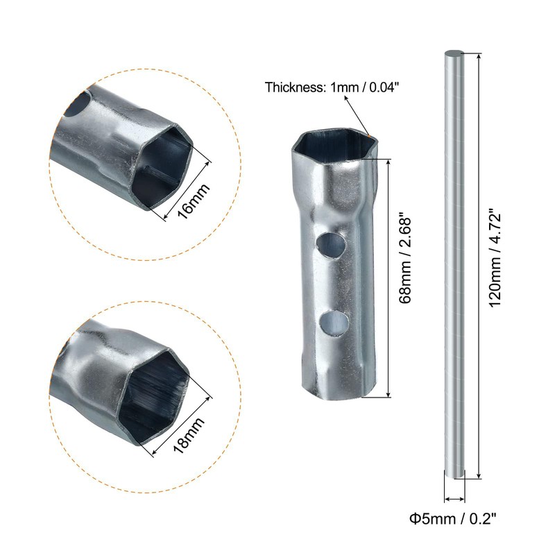 TA-VIGOR Lgnition Spark Plug Spanner 16mm & 18mm, Manual Spark