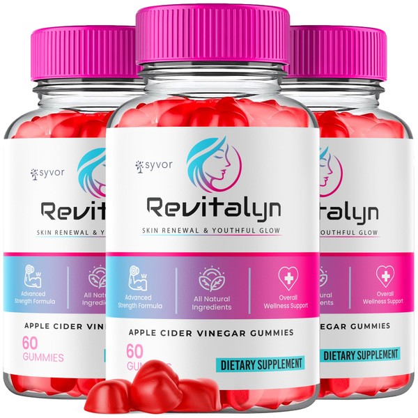 (3 Pack) Revitalyn Apple Cider Vinegar Gummies, Official Revitalyn Gummys
