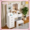 Yamissi Makeup Vanity Set Dressing Table Desk with LED Lighted