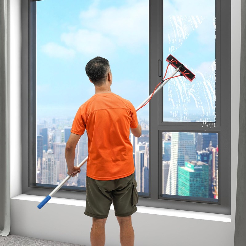 Window Cleaning Poles Water Fed Brush Window Solar Panel Cleaning