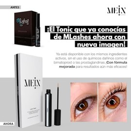 Tonic Mein x MLashes, serum para hacer crecer las pestañas de manera natural y fortalecerlas.
