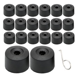 Downhill 20 PC Car Wheel Lug Nut Covers, 17mm Tire Bolt Caps with Removal Tool, Rust-Proof Wheel Bolt Decorative Accessories, Compatible with VW, Jetta, Beetle, Passat, GTI, CC (Black)