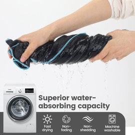 PETTOM Dog Towels 2 Pack(130 x 75cm) Large Super Absorbent Microfibre Pet Towel with Hand Pockets Microfiber Dog Bath Towels Pet Drying Towel Fast Drying Super Soft