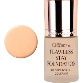 Base De Maquillaje Líquida Flawless Stay Foundation Beauty Creations Acabado Natural Tono FS3.0