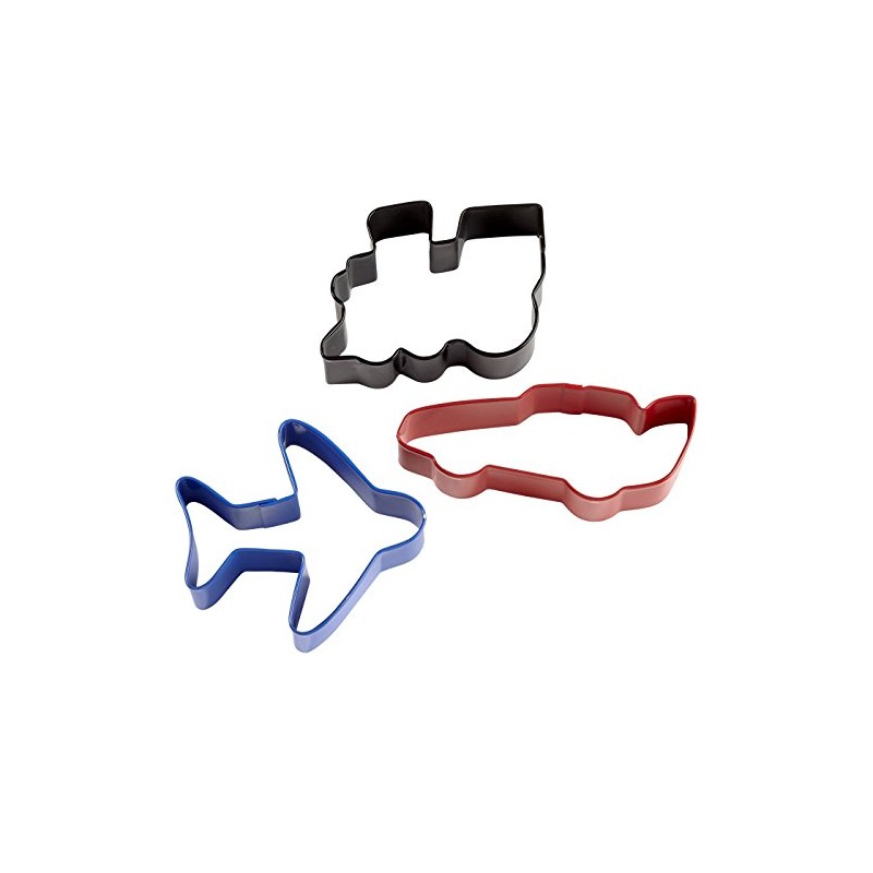 Wilton 3 Pieces Wheels Coloured Metal Cuttter Set, Silver