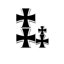 Sticker Set German Army Cross Tank Leopard 2 BW Waistband 2 x 12 8 x 8 6 x 6 cm #A5820