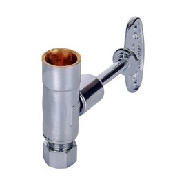 Midline Valve 92212QS-OM Water Supply Stop Valve with Quarter Turn Control Key; No Lead; One Piece; Straight Shut-off for Toilet, Sink, Dishwasher