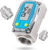 CGOLDENWALL 1 inch 3/4inch Turbine Flow Meter 2.5~26GPM Stainless Steel